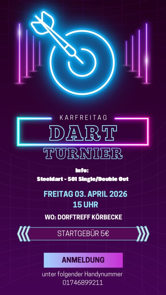 Karfreitag Darts Turnier 2026